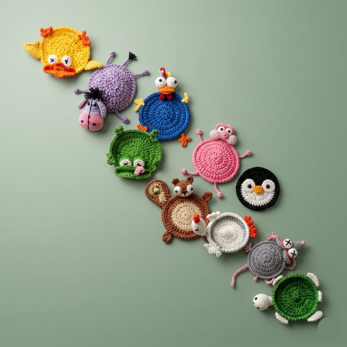 20 Animal Crochet Coaster Patterns Bundle PDF — Instant Download - Image 10